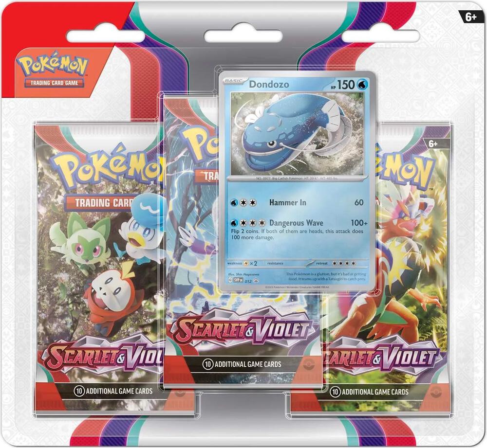 Scarlet & Violet 3 Pack Blister [Dondozo] - SV01: Scarlet & Violet Base Set (SVI)
