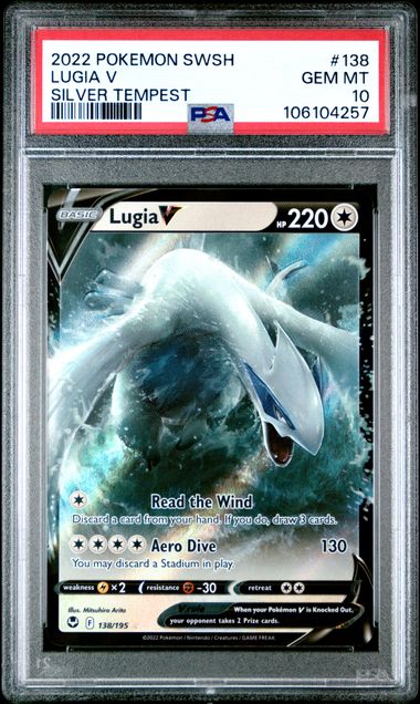 2022 POKEMON SWORD & SHIELD SILVER TEMPEST #138 LUGIA V SILVER TEMPEST