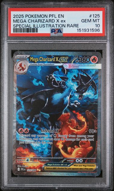 2025 POKEMON PFL EN-PHANTASMAL FLAMES #125 MEGA CHARIZARD X ex SPECIAL ILLUSTRATION RARE
