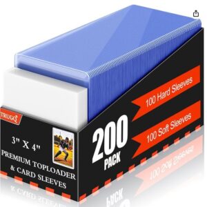 200 Card Sleeves (100 Hard Protectors +100 Soft Sleeves)