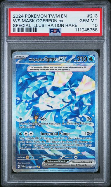 2024 POKEMON TWM EN-TWILIGHT MASQUERADE #213 WS MASK OGERPON ex SPECIAL ILLUSTRATION RARE
