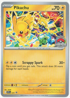 Pikachu - 225 (World Championship 2025) - SV: Scarlet & Violet Promo Cards (SVP)