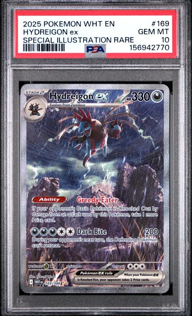 2025 POKEMON WHT EN-WHITE FLARE #169 HYDREIGON ex SPECIAL ILLUSTRATION RARE